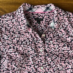 Talbots Floral Long Sleeve Button Down Blouse Sz 8